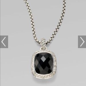 David Yurman Noblesse black onyx diamond necklace